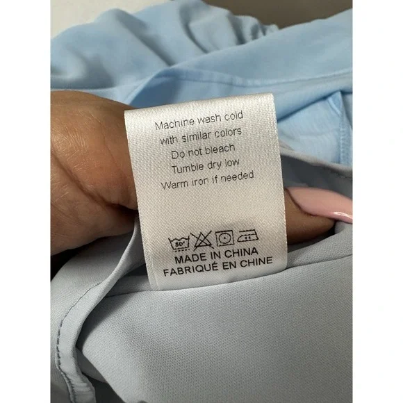 Milkmaid Dress Medium Light Blue Ruffle Peasant Cottagecore Fairy Whimsy Spring - Picture 9 of 9